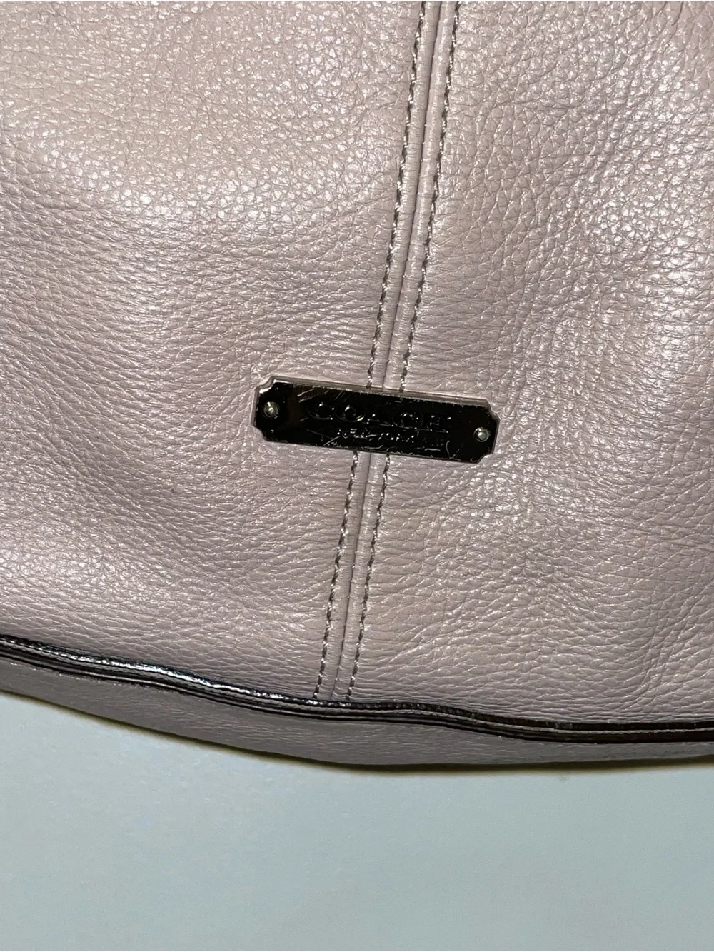 Coach Leather Shoulder Bag - Light Mauve